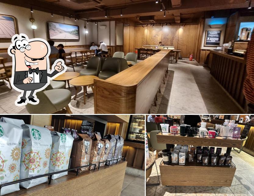 The interior of Starbucks