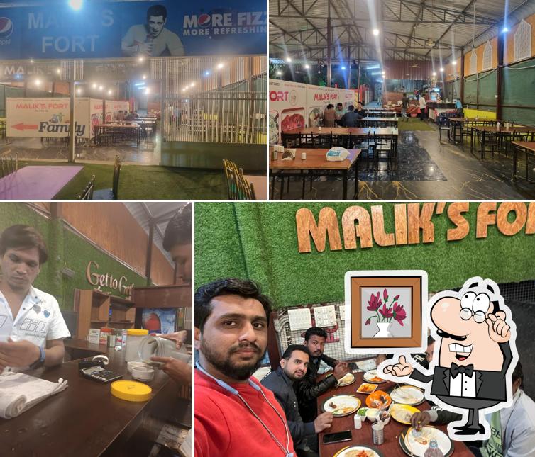 The interior of Malik Fort Restaurant Daulatabad