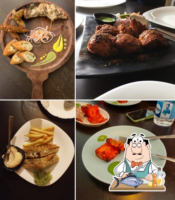 Grilled salmon at THE OLD GALLERY