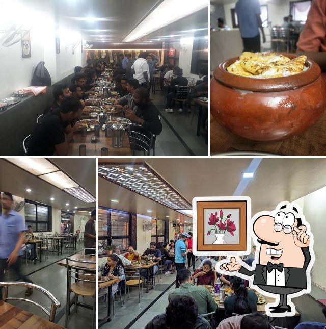 Take a seat at one of the tables at P K biryani house