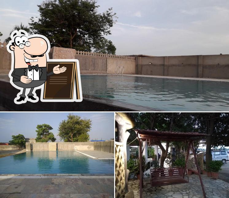 Enjoy the view at the outside area of Tamji Ka Dhaba at Roop Shree Hotel