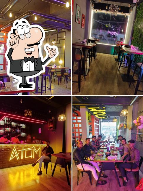 The interior of ATOM CLUB & CAFE