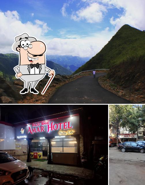 The exterior of Raju Bhai Amar Hotel