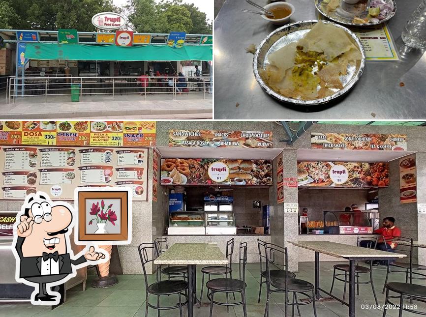 Among various things one can find interior and food at Trupti Food Court