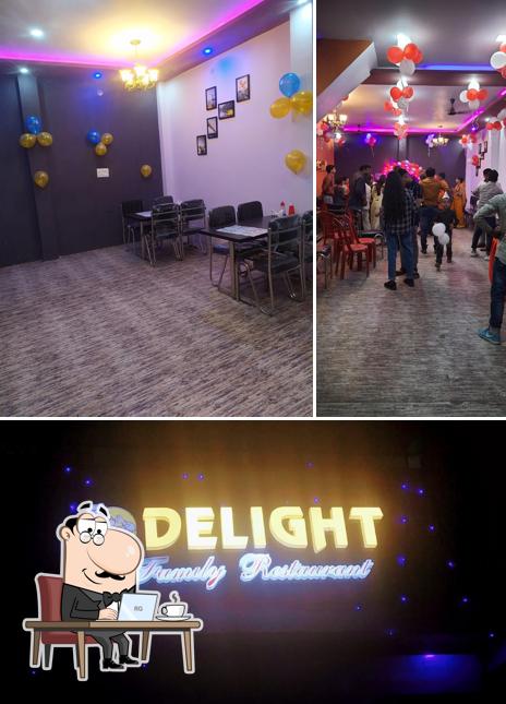 The interior of Delight Restaurant