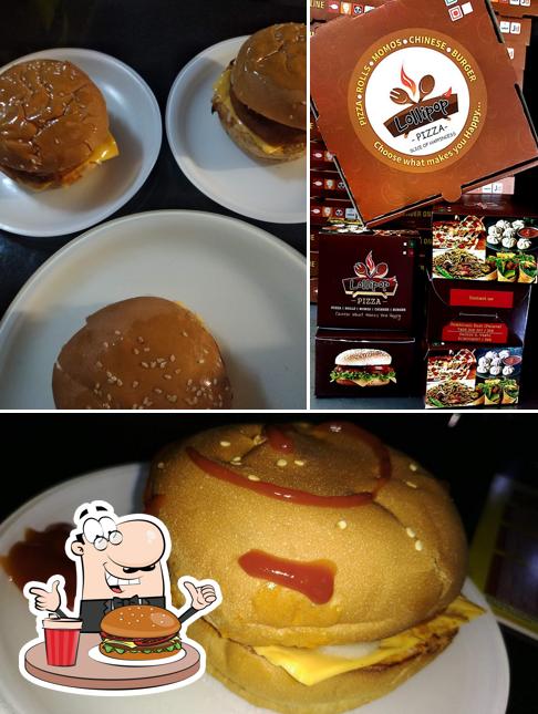 Get a burger at Lollipop Pizza Pizza, Momos,Chinese, Fast Food Veg & Non veg Restaurant
