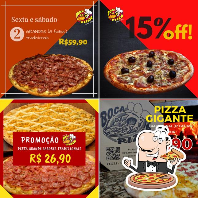 No Boca da Pizza. Pizzaria e Hamburgueria, você pode pedir pizza