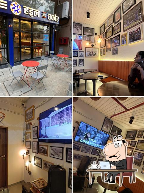 The interior of Huddle & Score