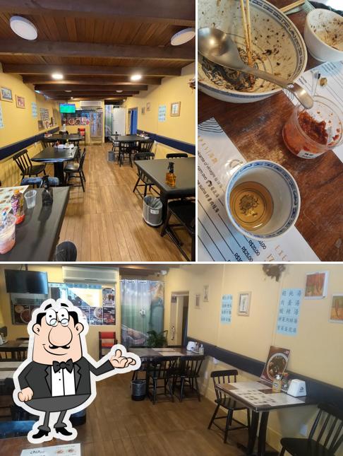 Confira a foto mostrando interior e comida no Casa 212