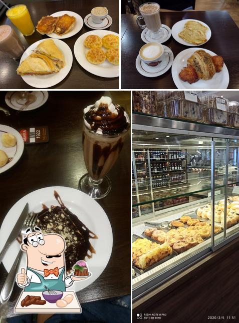 Não esqueça de experimentar uma sobremesa no Padaria Suíça Park