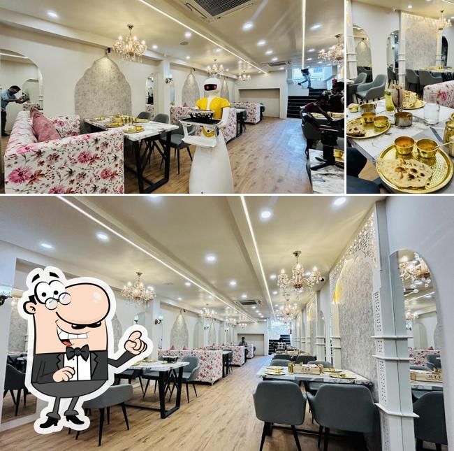 The interior of The Robot Restaurant Yellow House Ayodhya - Best Indian Restaurant in Ayodhya