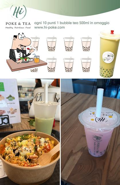 La foto di cibo e bevanda da Hi poke&tea