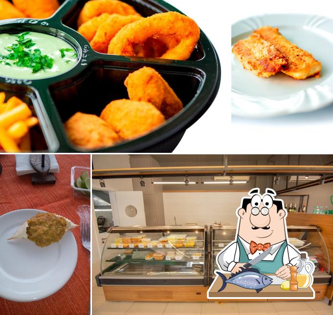 Salmão grelhado em Porto do Peixe