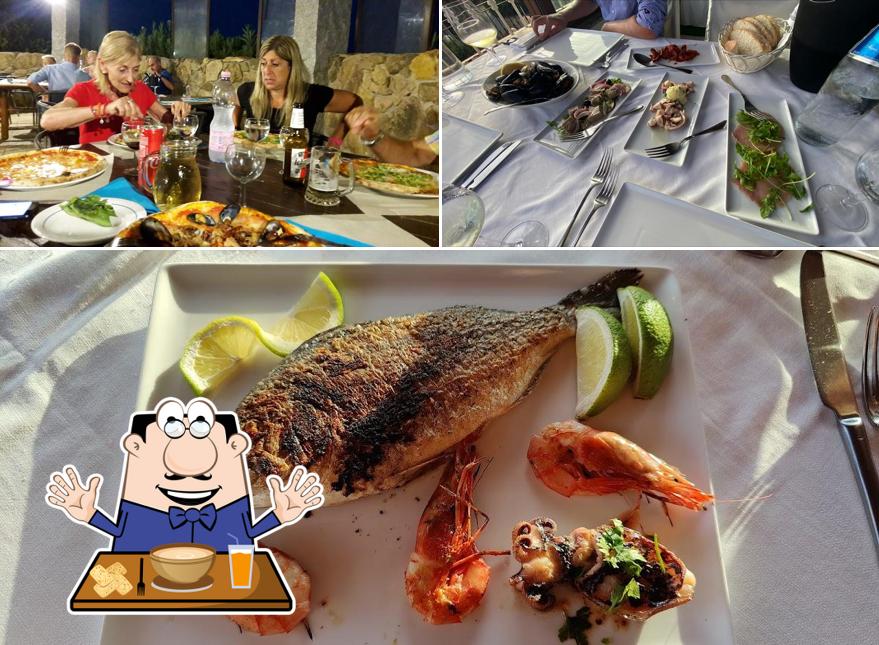 Cibo al Ristorante Ragno Blu