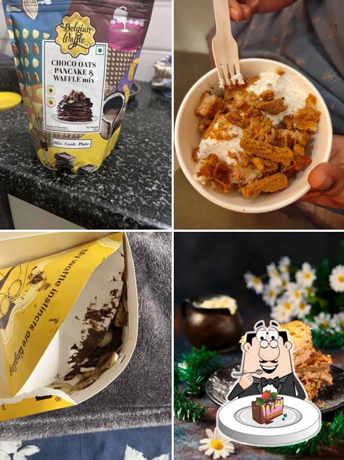 Chocolate cake at The Belgian Waffle Co