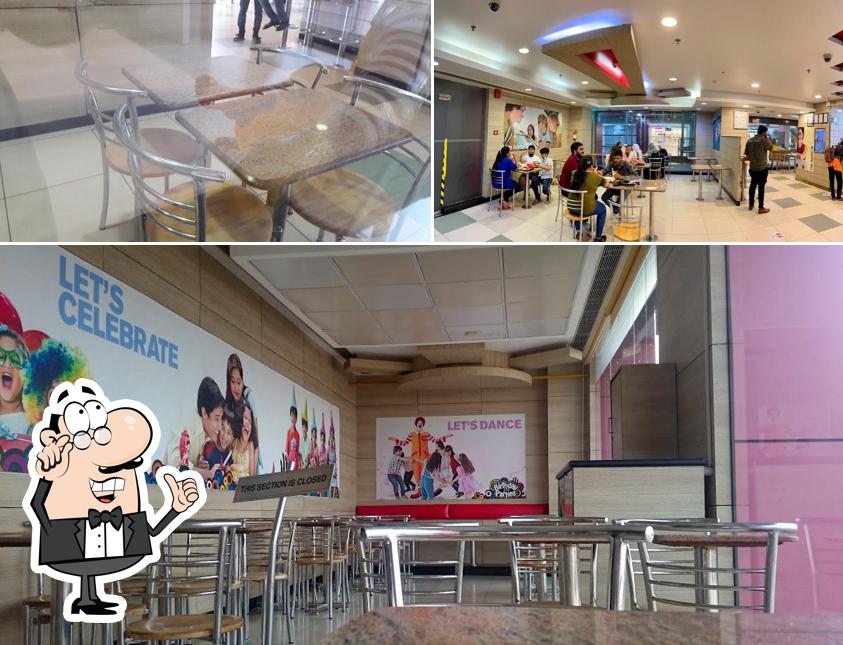 Take a seat at one of the tables at McDonald's