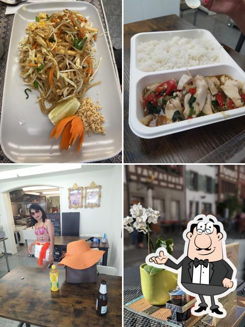 La interni e cibo del ristorante