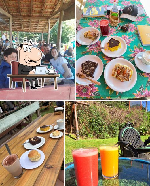 O interior do Cafe Na Roça