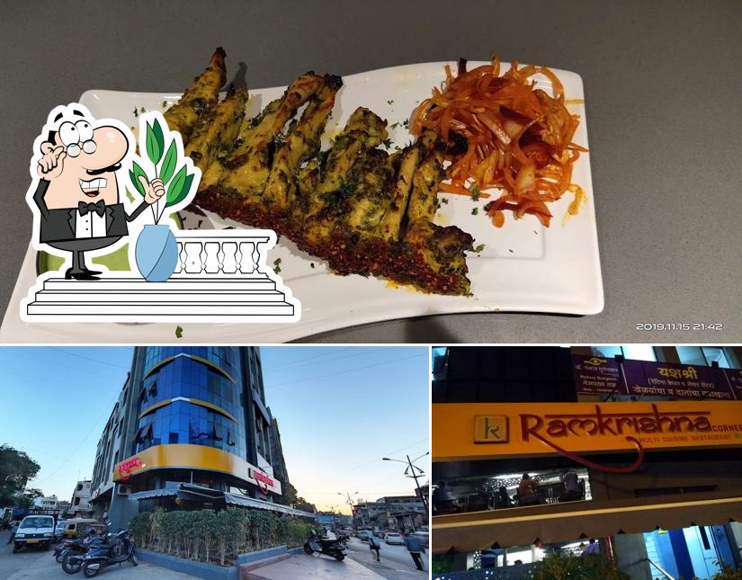 The photo of Hotel Ramkrishna Corner’s exterior and food