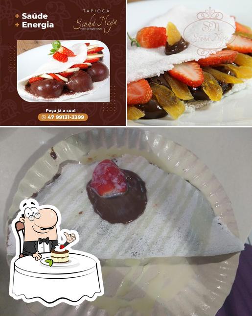 Tapioca Sinhá Nega oferece uma variedade de sobremesas