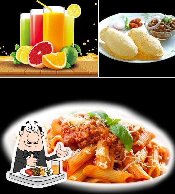 This is the picture depicting food and beverage at BEROJGAR DHABA