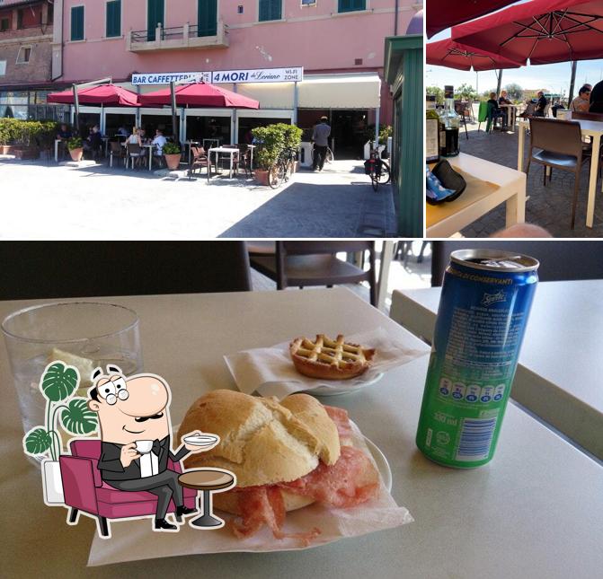 Bar 4 Mori si caratterizza per la interni e tavolo da pranzo