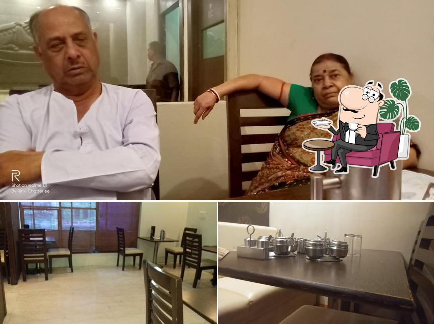 The interior of Aahar Fine Dining