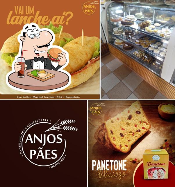 Consiga um hambúrguer no Anjo's Pães