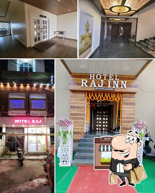 The exterior of Hotel Raj Inn