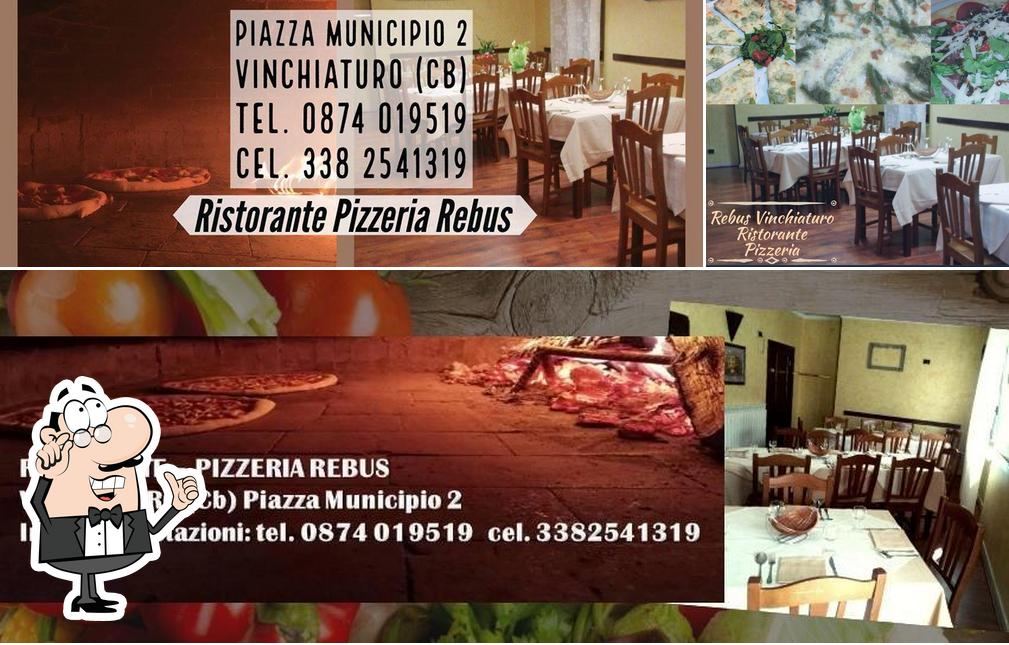 Gli interni di Pizzeria Rebus