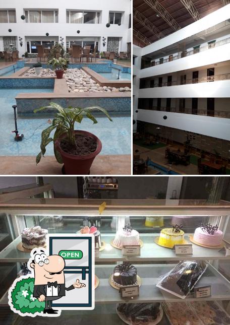 This is the picture showing exterior and food at Water Bench