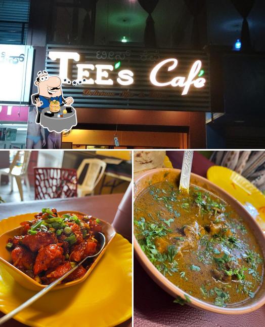 Among different things one can find food and exterior at Tee's Cafe