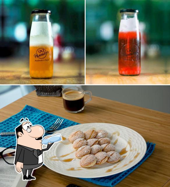 The image of drink and interior at 99 Pancakes