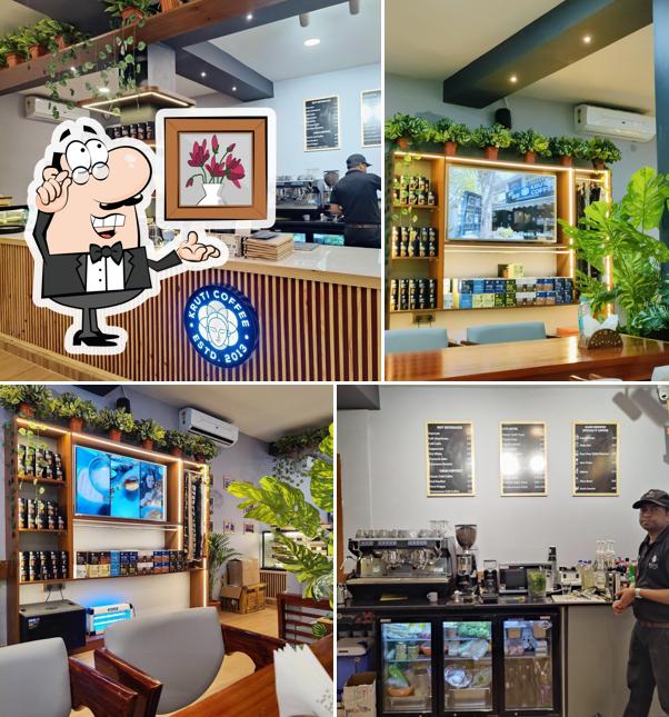 The interior of Kruti Coffee
