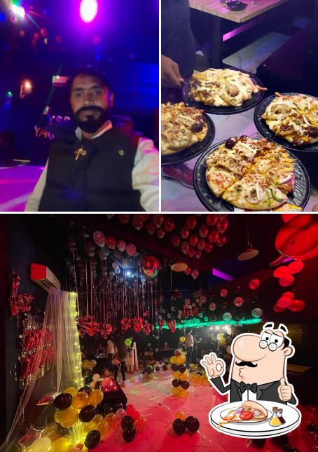 Pick pizza at Black heart cafe