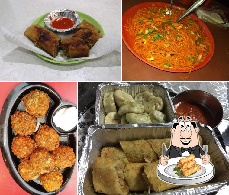 Spring rolls at mannu momos & chinese food