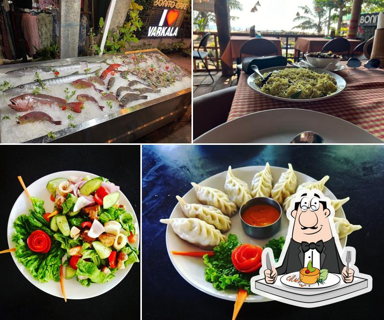 Meals at Bonito Cafe Varkala papanasham Beach Sea food restaurant