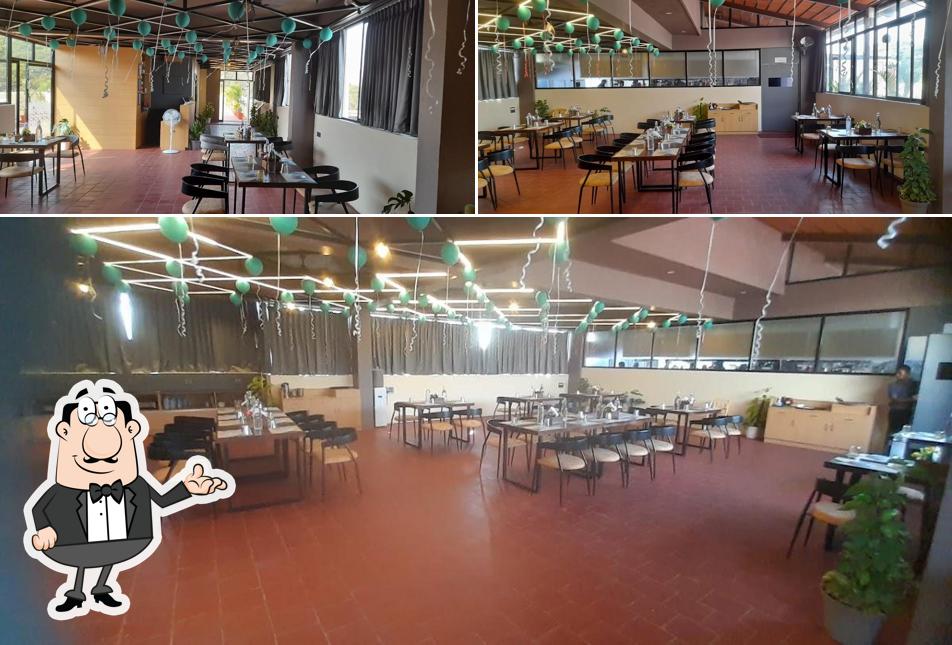 The interior of Sattvik - Rooftop Cafe