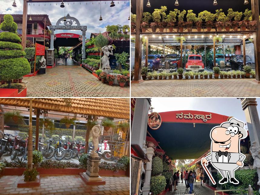 You can get some fresh air at the outside area of Poojari's Fish Land