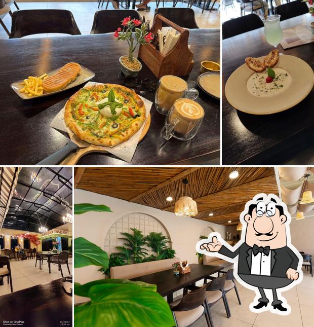 Take a seat at one of the tables at Piccolo Cafe