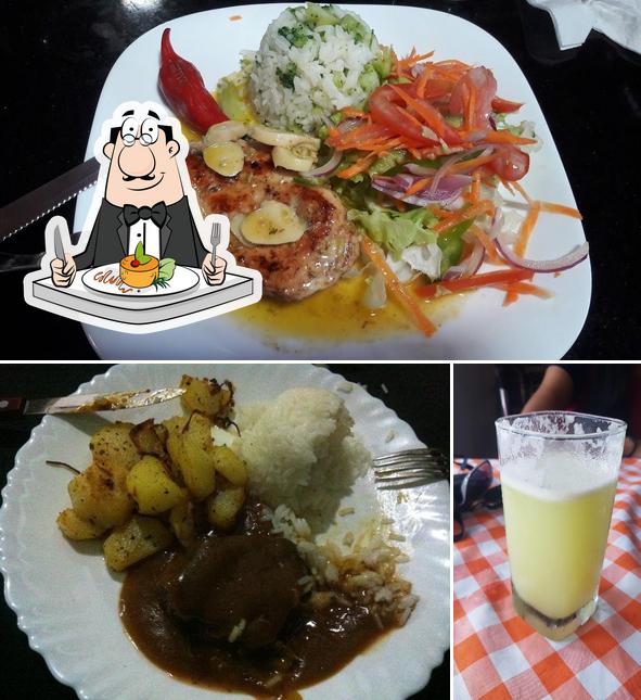 Dê uma olhada a ilustração ilustrando comida e bebida no Van Manu