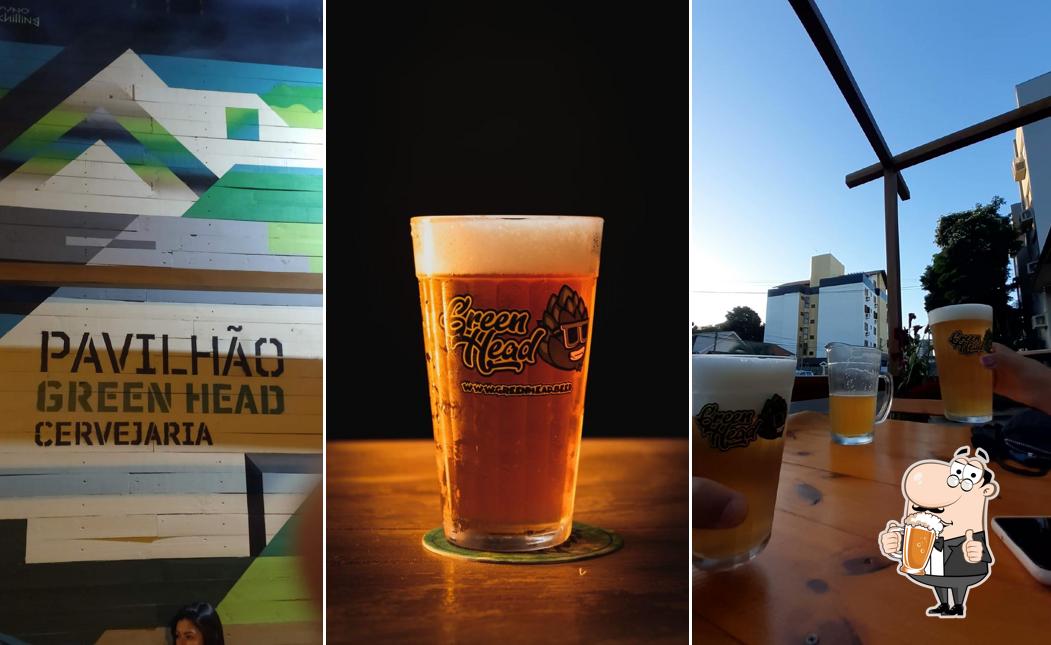 Pavilhão Green Head - Bar da Cervejaria Green Head fornece uma variedade de cervejas