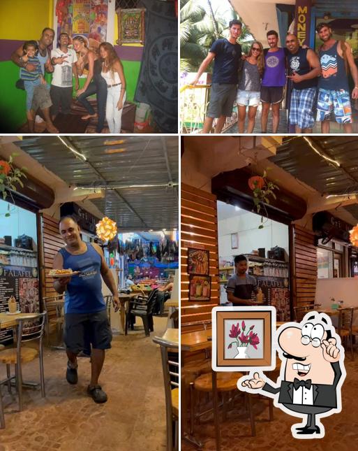 The interior of Shimons Falafel