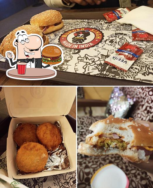 Try out a burger at Burger Singh