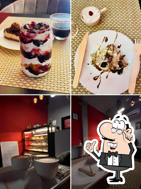 Among various things one can find interior and food at Cake Date