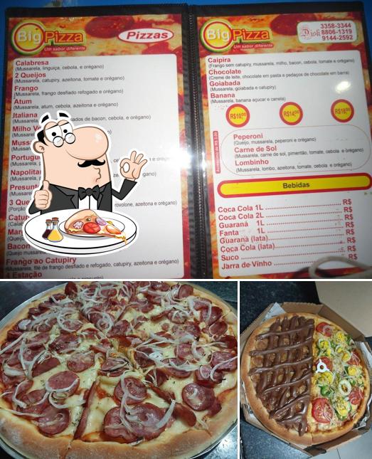 Consiga diferentes tipos de pizza