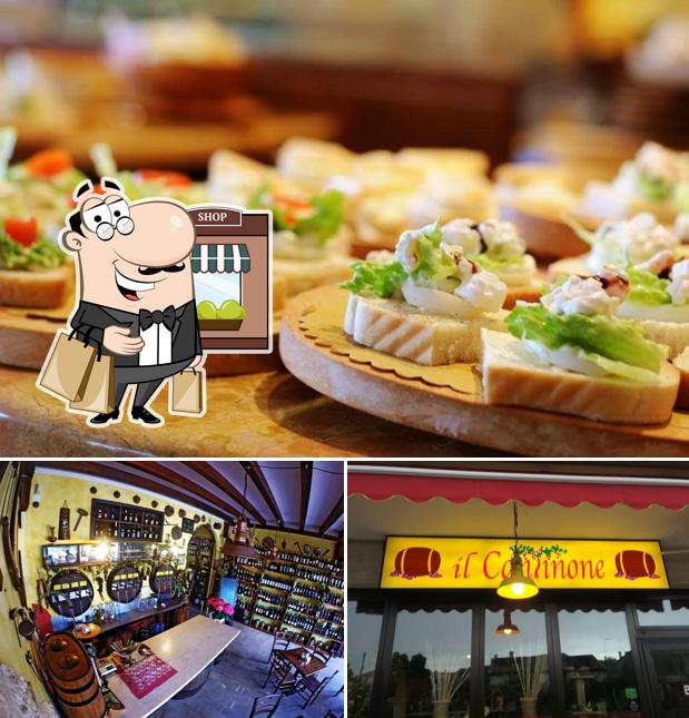 La esterno e cibo del ristorante