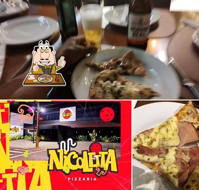 Escolha pizza no Nicoletta Pizzaria