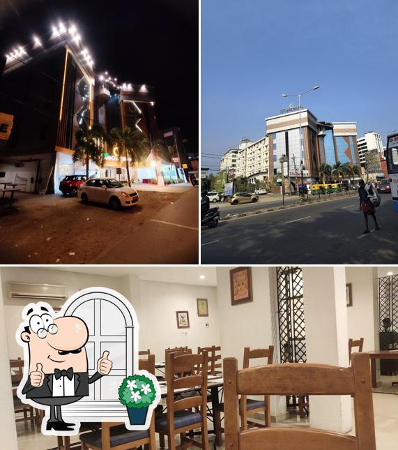 Among different things one can find exterior and interior at Salkara Restaurant,KTDC Grand Chaithram