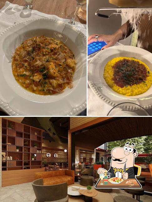 Dê uma olhada a imagem mostrando comida e interior no Ristorantino Caffè